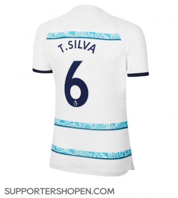 Chelsea Thiago Silva #6 Borta Matchtröja Dam 2022-23 Kortärmad